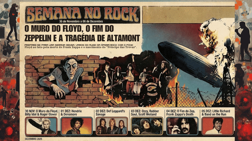 SEMANA NO ROCK: 30 de Novembro a 06 de Dezembro